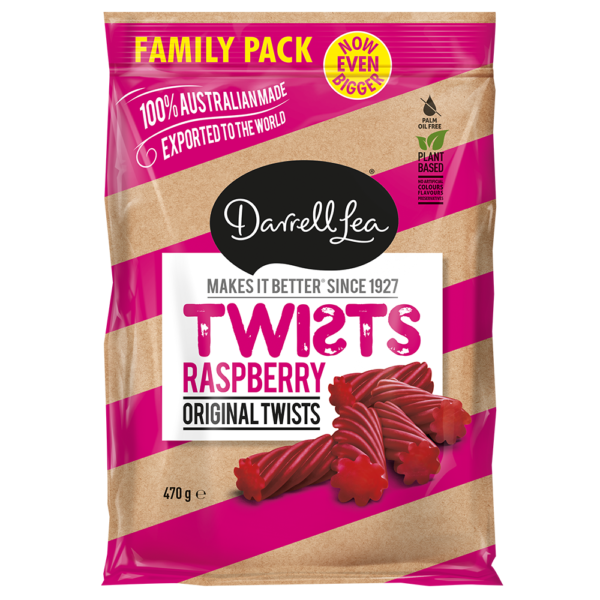 Raspberry Twists Value Pack 470g