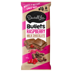 Milk Chocolate Raspberry Bullets Block 180g