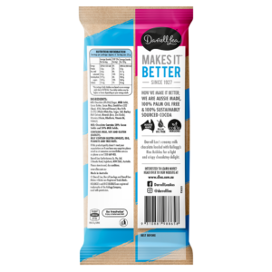 Rice bubbles crispy milk chocolate 160g back